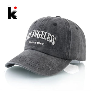 Denim Baseball Cap With Embroidery Letters Snapback .