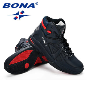 BONA Baskets Homme Men Basketball Shoes Cow Split Men Shoes Outdoor Flat High Top Sport Shoes Men Trainers Zapatillas Comfy.