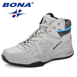 BONA Baskets Homme Men Basketball Shoes Cow Split Men Shoes Outdoor Flat High Top Sport Shoes Men Trainers Zapatillas Comfy.