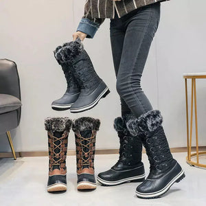 New 2023 Winter Boots Women Snow Boots Winter Shoes Warm Thick Fur Non-slip Waterproof High Boots Woman Shoes Big Size 36-42.