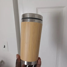 Load image into Gallery viewer, Natural Bamboo tumbler.
