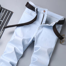 Load image into Gallery viewer, Sky Blue Slim Denim Pants Male Brand Trousers
