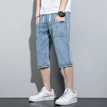 Cargar imagen en el visor de la galería, Men&#39;s Denim Short Jeans Fashion Streetwear Hip Hop .
