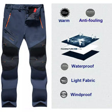 Load image into Gallery viewer, Men Winter Camping Hiking Tracksuit Climbing Skiing Suit Fish Hunting Waterproof Softshell Warm Outdoor Jackets Pants Trousers.
