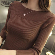 Load image into Gallery viewer, 2023 Spring Casual Long Sleeve autumn Knitted Sweater Women Pullover Sweaters Korean Style Winter Slim White Pull Knitwear 7571.
