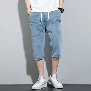 Men's Denim Short Jeans Fashion Streetwear Hip Hop .