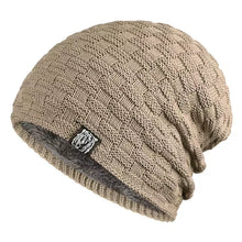 Load image into Gallery viewer, Winter Men&#39;s Plush Hat Lining Beanies Outdoor Sports Keep Warm Knitted Skullies.
