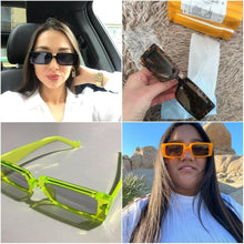 Load image into Gallery viewer, WHO CUTIE Trendy Rectangle Sunglasses Women 2020 Brand Design Black Thick Frame Fashion 90s Cool Sun Glasses Shades Female S186B.
