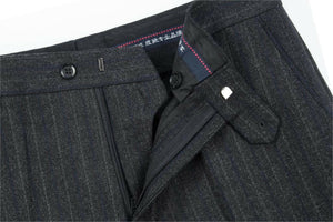 High Waist Wool Men Pants Classic Straight Loose Pleated Black Suit Pant For Men Formal Trousers Men Size 42 44.