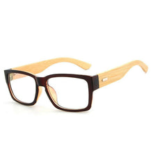 Load image into Gallery viewer, HDCRAFTER Wooden Eyeglasses Frames Men Oversized Bamboo Glasses Frame Rectangle Spectacles Reading Optical Glasses Frames.
