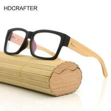Cargar imagen en el visor de la galería, HDCRAFTER Wooden Eyeglasses Frames Men Oversized Bamboo Glasses Frame Rectangle Spectacles Reading Optical Glasses Frames.
