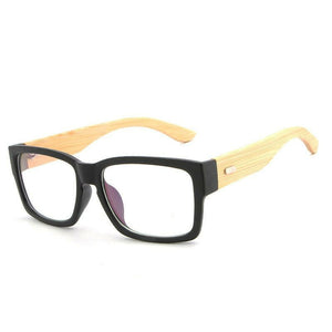 HDCRAFTER Wooden Eyeglasses Frames Men Oversized Bamboo Glasses Frame Rectangle Spectacles Reading Optical Glasses Frames.