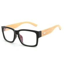 Load image into Gallery viewer, HDCRAFTER Wooden Eyeglasses Frames Men Oversized Bamboo Glasses Frame Rectangle Spectacles Reading Optical Glasses Frames.
