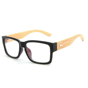 HDCRAFTER Wooden Eyeglasses Frames Men Oversized Bamboo Glasses Frame Rectangle Spectacles Reading Optical Glasses Frames.