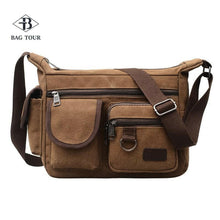 Load image into Gallery viewer, Canvas Shoulder Bags for Young Solid Colors Messenger Strong Fabric Winter Vintage Style Crossbody Bags 2020 Multiple Pockets.
