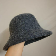 Load image into Gallery viewer, Autumn Winter Wool Bucket Hat Women Fashion Vintage Fisherman Hats Versatile Cap Spring Felt Hat 6 Colors Foldable.
