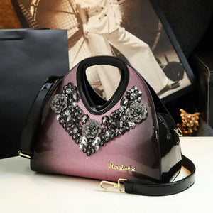 Luxury Fashion Diamond Women Handbag Female Dumpling Bag Genuine Leather Tote Bag Ladies New Party Shoulder Messenger Bags.