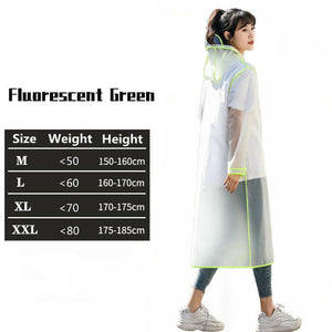 Man Raincoat Transparent Waterproof Ladies Rain Coat Women Windproof Single-person Rainwear Impermeable Environmental Travel.