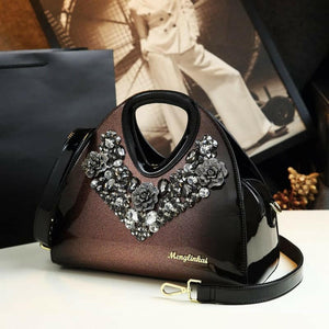 Luxury Fashion Diamond Women Handbag Female Dumpling Bag Genuine Leather Tote Bag Ladies New Party Shoulder Messenger Bags.