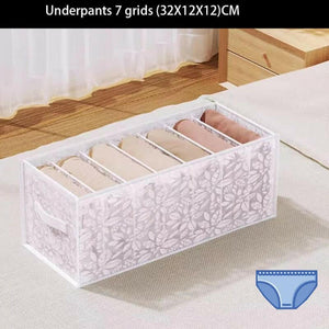 Jeans Compartment Storage Box Closet Clothes Drawer Mesh Separation Box Stacking Pants Drawer Divider Can Washed Home Organizer.