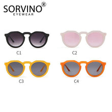 Cargar imagen en el visor de la galería, SORVINO Retro Round Cat Eye Sunglasses Women Luxury Brand 90s Designer Orange Pink Mirror Circle Cateye Sun Glasses Shades SP326.

